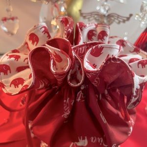 HANDMADE DELTA SIGMA THETA DRAWSTRING JEWELRY POUCH